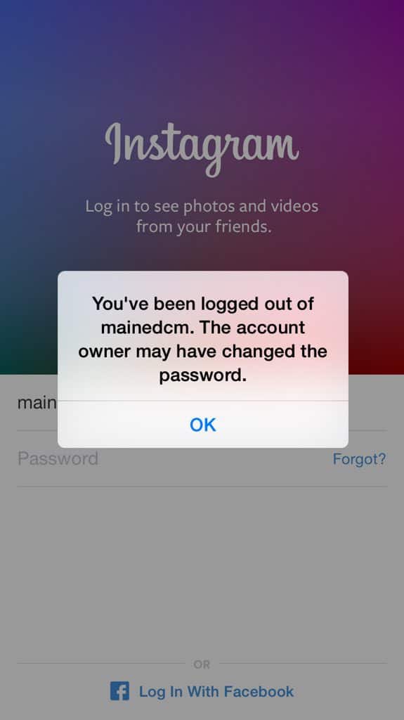 instagram hack password account